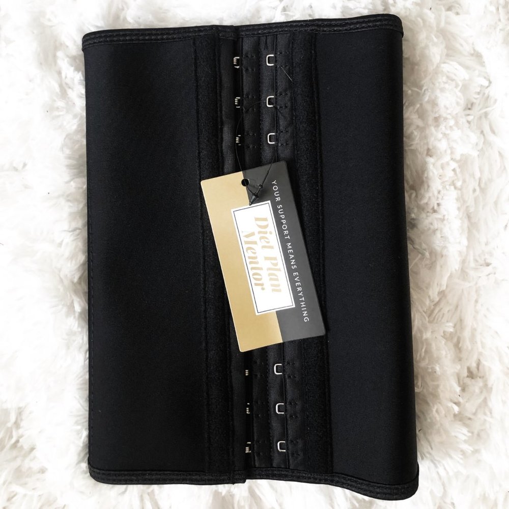 BLACK WAIST TRAINER LATEX CORSET BODY SHAPER